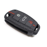 Kompatibel dengan Sarung Kunci Mobil Audi 2022 A3/Q2L, Silikon Bertekstur, Tahan Aus, Multi-Warna, Model Penutup Kunci