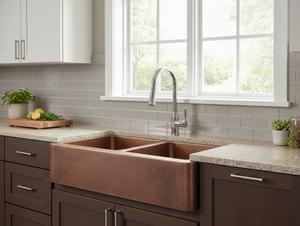 Fregadero de cocina de cobre martillado de lujo, estilo rústico, hecho a mano, vintage, de un solo tazón, resistente a la corrosión, personalizado - Product Image 3