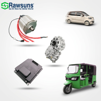 Nouveau Kit de Conversion Électrique Rawsuns RFD76-4kW 72V 4kW pour Véhicules Électriques avec Moteur PMSM à Fil Plat en Forme d'Épingle, Contrôleur Électrique et Onduleur Universel pour Tricycle