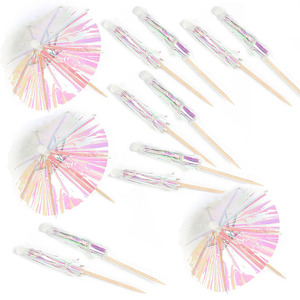 Umbrella Toothpicks 10Cm Paper Decorative Cake Plugin Table Decoration Props - Product Image 3