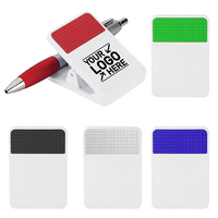 Clip magnétique promotionnel personnalisé en plastique, clip carré pour documents et billets, aimants de réfrigérateur avec porte-stylo