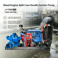 Pompa Air Sentrifugal Hisap Ganda Horizontal Kapasitas Besar Satu Tahap Berbahan Bakar Diesel untuk Irigasi Lahan Pertanian