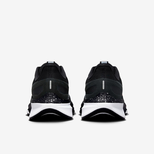 <b>Men</b> Breathable Mesh Running <b>Shoes</b> Dark <b>Grey</b> Knit Upper Black White Speckled Sole Shock Absorbing For Daily Jogging Training - Product Image 4