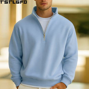 Custom Fleece Mock Neck Sweatshirt Men Heavyweight Quarter Zip <b>Jumper</b> Men'S Hoodies & Sweatshirts Clothing Manufacturers Bulk - Product Image 4
