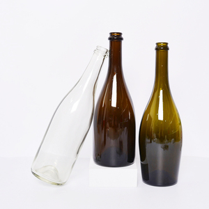 Premium 375ml Burgundy Glass Wine <strong>Bottle</strong> Classic Empty 750ml Black Brown <strong>Champagne</strong> Sparkling Wine <strong>Bottles</strong> with Cork Stopper - Product Image 4