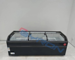 <span class=keywords><strong>ตู้</strong></span>แช่แข็งแสดงสินค้าแบบกระจกโค้งพร้อมช่องเก็บของปรับได้ ความจุขนาดใหญ่สำหรับอาหารแช่แข็งสำหรับร้านค้าปลีก - Product Image 2