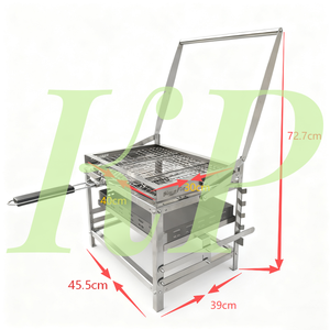 <span class=keywords><strong>Parrilla</strong></span> de Carbón Multifuncional BlazeFor, Construcción 100% en <span class=keywords><strong>Acero</strong></span> <span class=keywords><strong>Inoxidable</strong></span>, Resistente a la Oxidación, <span class=keywords><strong>Parrilla</strong></span> <span class=keywords><strong>para</strong></span> Exteriores <span class=keywords><strong>para</strong></span> Patio y Balcón - Product Image 3
