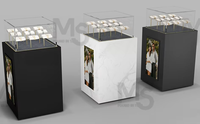 M & S Armoire haute vitrine en verre pour cosmétiques et bijoux Kiosque de gros personnalisé avec éclairage LED