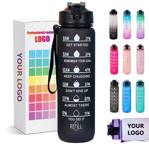 Fancy stile 1L BPA-Free portatile di plastica sport borraccia acqua ad alta capacità tazza da viaggio per tornare a scuola con PC PP Silicone - Product Image 1