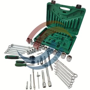 Juego de herramientas de acero al carbono duradero profesional de 61 piezas operado a mano marca OEM Reparación Automotriz hogar coche motocicleta mantenimiento - Product Image 3