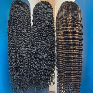 13x6 HD sâu sóng 40 inch xoăn ren phía trước tóc giả tóc con người 5x5 glueless đóng cửa sẵn sàng để mặc Tóc Giả glueless 13x4 ren phía trước tóc giả - Product Image 2