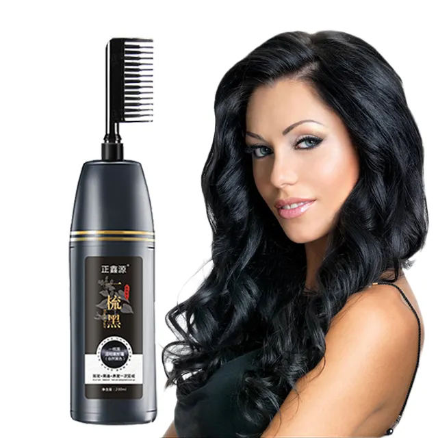 Commercio all'ingrosso crema di lavaggio shampoo lucido Veloce nero colore dei capelli shampoo a base di erbe tinture per capelli
