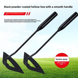 Azada de Plástico Negra con Mango de Hierro Ligero para Jardinería, Plantación <span class=keywords><strong>y</strong></span> Deshierbe de Vegetales Pequeños - Product Image 2