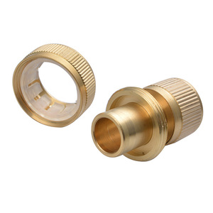 Raccord rapide en laiton 3/4 pour tuyau d'arrosage avec installation facile - Product Image 1