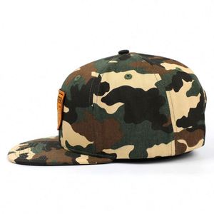 Custom Inner Tape Printed Adult Size 6 Panel Structured Woven <b>Patch</b> Camo Snapback Cap Hats - Product Image 3
