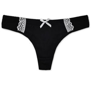 Bikini <span class=keywords><strong>Tanga</strong></span> Femme Sexy en Pur Coton à Bas Prix avec Grand Papillon - Product Image 2