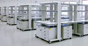 Banc de laboratoire tout acier, <span class=keywords><strong>plaque</strong></span> en acier laminé à froid, résistant à la corrosion et aux hautes températures, design moderne VitalLab, origine Guangdong - Product Image 4