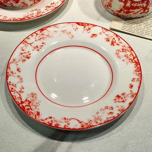 Wholesale Luxury Bone China <b>Dinnerware</b> <b>Sets</b> Eco-Friendly Luxury Porcelain Plates <b>for</b> Home Produced with Cup Kit - Product Image 3