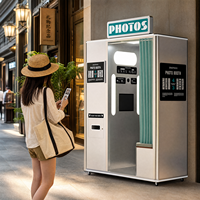 Machine Photo Booth Vintage Moderne avec Caméra IA pour Promotion en Centre Commercial, Événements de Marque et Services de Location