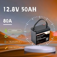 بطارية ليثيوم فوسفات الحديد SUPCELION 12.8 فولت 50 أمبير في الساعة مع بلوتوث 5.0 وضمان 10 سنوات و4000 دورة وحماية IP65 لعربات الجولف - متوفرة في المخزون الأوروبي