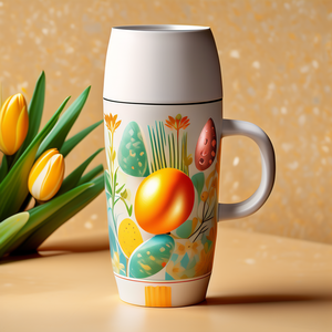 Vaso de Viaje Portátil de Acero Inoxidable de 30 oz para Pascua, Vaso Espumador de Vacío Irrompible con Pulverizador de Plástico - Product Image 5