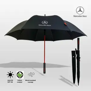Moda tasarımcısı marka güneş yağmur büyük promosyon beyefendi iş renkli fiberglas yüksek kaliteli Golf şemsiyesi OEM