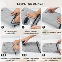Sac de rangement professionnel réutilisable étanche IPX8 avec fermeture éclair, sacs sous vide durables et peu encombrants pour les essentiels de voyage