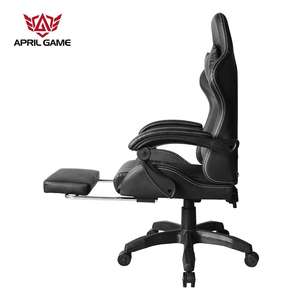Silla para juegos con reposapiés, sillón reclinable para ordenador, negro, cómodo, con reposapiés, para Juegos Asiáticos, para el año 2000 - Product Image 6