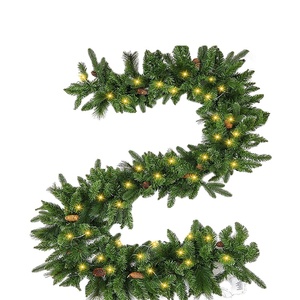 Festival che vende caldo ghirlanda personalizzata di 9 piedi con luci calde e pigne, ghirlanda di Natale di vendita calda Online - Product Image 1