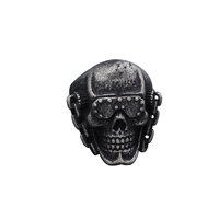 Bague pour homme en acier inoxydable et titane, crâne de plongée, plaqué or rose et argent, fourniture ODM pour vente en gros