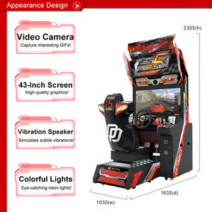 آلة ألعاب محاكاة القيادة السريعة 5 سي إي تعمل بالعملات المعدنية، لعبة سباق السيارات باللغة الإنجليزية، جهاز ترفيهي - Product Image 4