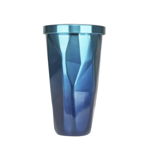 Brillo 3D de <span class=keywords><strong>diamante</strong></span> de acero inoxidable cepillado taza de <span class=keywords><strong>vino</strong></span> de doble pared vaso con tapa y paja - Product Image 2
