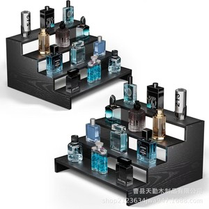Estante de Almacenamiento de Perfumes de Madera de 4 Niveles, Organizador de Cosméticos de Escritorio, Estante de Exhibición - Product Image 3