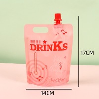 Op maat gemaakte meerkleurige plastic drinkzakken met tuit voor het bewaren van sap, hoge barrière vloeistofzakken met handvat