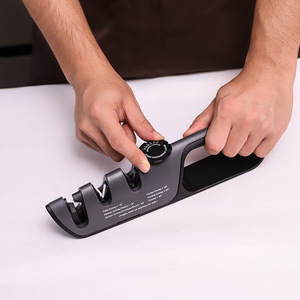 <span class=keywords><strong>Aiguiseur</strong></span> de couteaux multifonctionnel 4-en-1 en acier inoxydable SUAN pour la cuisine – Outil de ponçage et de polissage des lames - Product Image 5