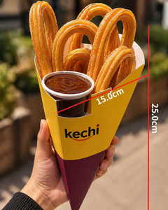 Caja Plegable Personalizada <span class=keywords><strong>para</strong></span> Churros, Contenedor Desechable Español, Ligero, Aislado, de Grado Alimenticio <span class=keywords><strong>para</strong></span> Papas Fritas - Product Image 6