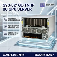 Serveur GPU IA pour l'entraînement LLM, cluster 8U SYS-821GE-TNHR HGX H100 H200 8 GPU, double processeur Intel Xeon de 5e génération, 8 To DDR5 5600 PCIe 5.0
