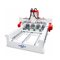 Fresadora CNC multiproceso de 4 ejes Jinan Mosencnc de 3.5kw con 4 cabezales para tallado de madera 3D, diseño de muebles y puertas