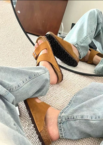Sandales <span class=keywords><strong>Birkenstock</strong></span> vintage très tendance, respirantes, antidérapantes, à semelle épaisse, avec double rangée de boucles, tongs décontractées unisexes pour hommes - Product Image 4