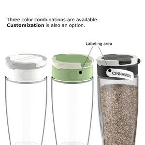 Độ Ẩm Bằng Chứng Xách Tay Sang Trọng Gia Vị Chủ Container <span class=keywords><strong>Jar</strong></span> Với An Toàn Kín Nắp Bảng Muối Gia Vị Chai Số Lượng Lớn Với Logo - Product Image 3