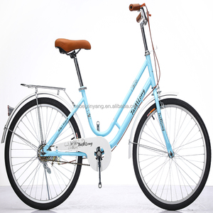Bicicletas Urbanas de Ocio Aptas para Hombres y Mujeres con Asientos, Gran Capacidad de Carga, <span class=keywords><strong>Bicicleta</strong></span> de Acero al Carbono de 26 <span class=keywords><strong>Pulgadas</strong></span> y 1 Velocidad - Product Image 1