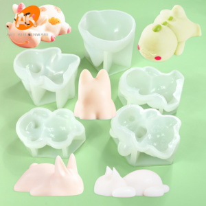 Molde AK de Silicona en Forma de Vaca para Chocolate, Jabón, Vela, Pastel, Pudin, Yeso y Resina 3D, Molde para Decoración de Repostería - Product Image 2