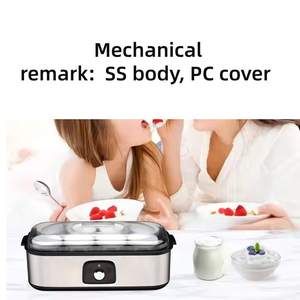 Preparación de yogur griego portátil de acero inoxidable de grado alimenticio Control mecánico 8 frascos de vidrio 1.6L Fabricantes de yogur eléctrico - Product Image 2