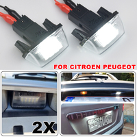 Eclairage de plaque d'immatriculation LED pour Citroën C3 C4 C5 BERLINGO Saxo Xsara Picasso pour Peugeot Partner 206 207 306 307 308 5008
