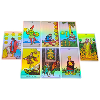 Lady mystery divination jeu de tarot de luxe holographique cartes de tarot couleur imprimées personnalisées en espagnol