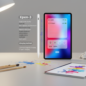 ปากกาสไตลัสแบบแอคทีฟ รองรับการชาร์จแบบคู่ ไร้สาย ชนิด Type C ป้องกันการสัมผัสโดยฝ่ามือ ระบบเปิด-ปิดอัตโนมัติ รองรับการเขียนแบบเอียง หัวปากกาแบบ Apple - Product Image 2