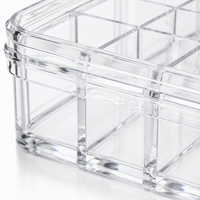 Boîte à pièces empilable en acrylique Calic, transparente, 15 compartiments, pour petites pièces, vis, perles, taille personnalisée, OEM, vente en gros