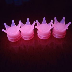 Tapas de válvula Crown Glow In The Dark para neumáticos sin cámara de coche y motocicleta, de caucho, con boquilla americana, amarillo y rojo - Product Image 2