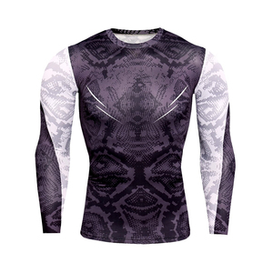 Men's Rash Guard-Polyester/Nylon <b>Long</b> <b>Sleeve</b> Sportswear with Customized Color & Logo - Product Image 6