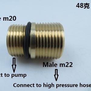 Axial Cam High Pressure Washer Pump Outlet Kit M22 Threaded Copper Adapter 3/8 Male For High Pressure Cleaner - Product Image 4